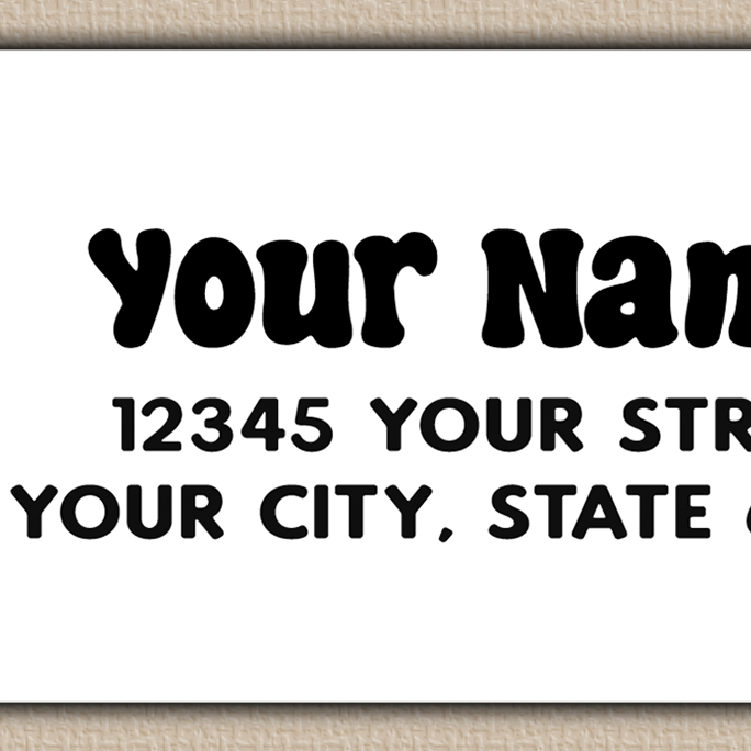 White Simple Line Art Flower Return Address Labels