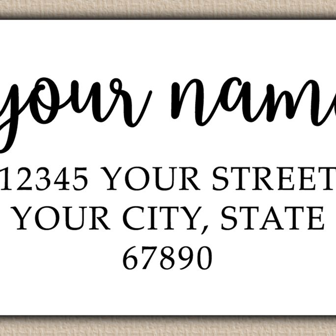 White Elegant Swash Calligraphy Return Address Labels