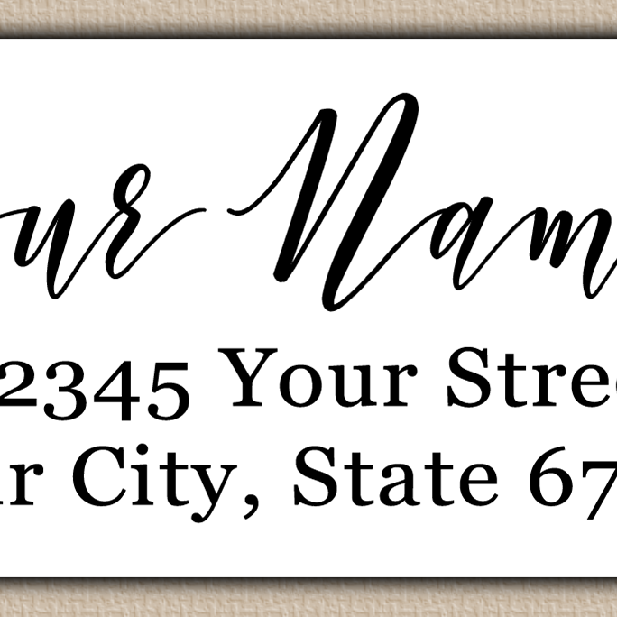 White Graceful Calligraphy Return Address Labels