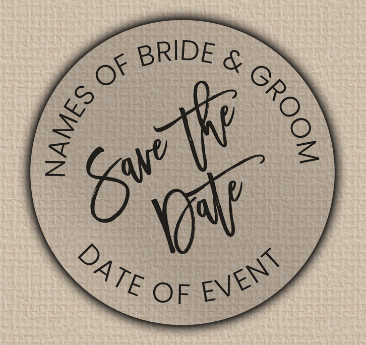 Clear Matt Modern Script Save The Date Seals