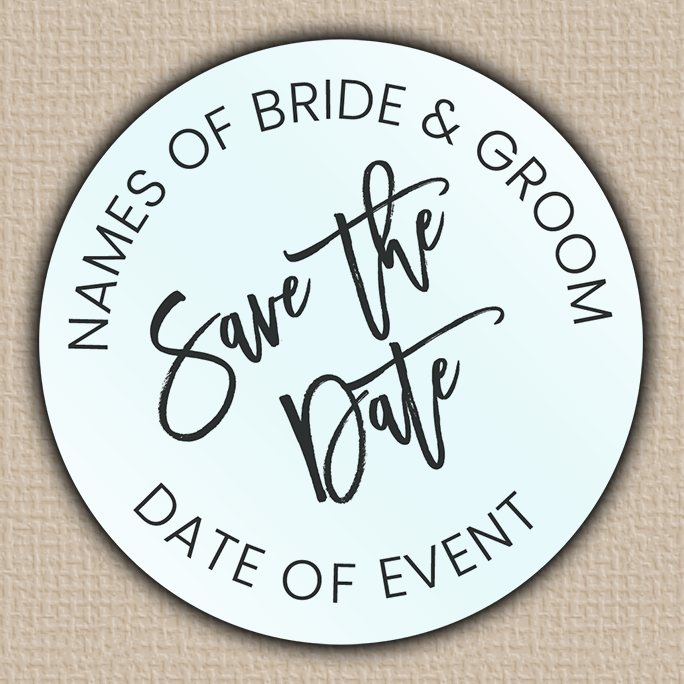 Waterproof Modern Script Save The Date Seals