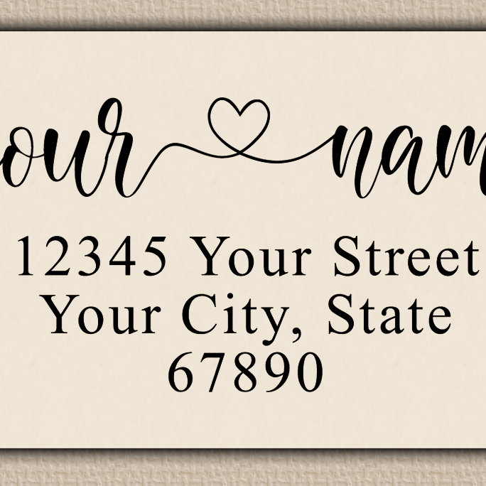 Ivory Romantic Heart Accent Return Address Labels
