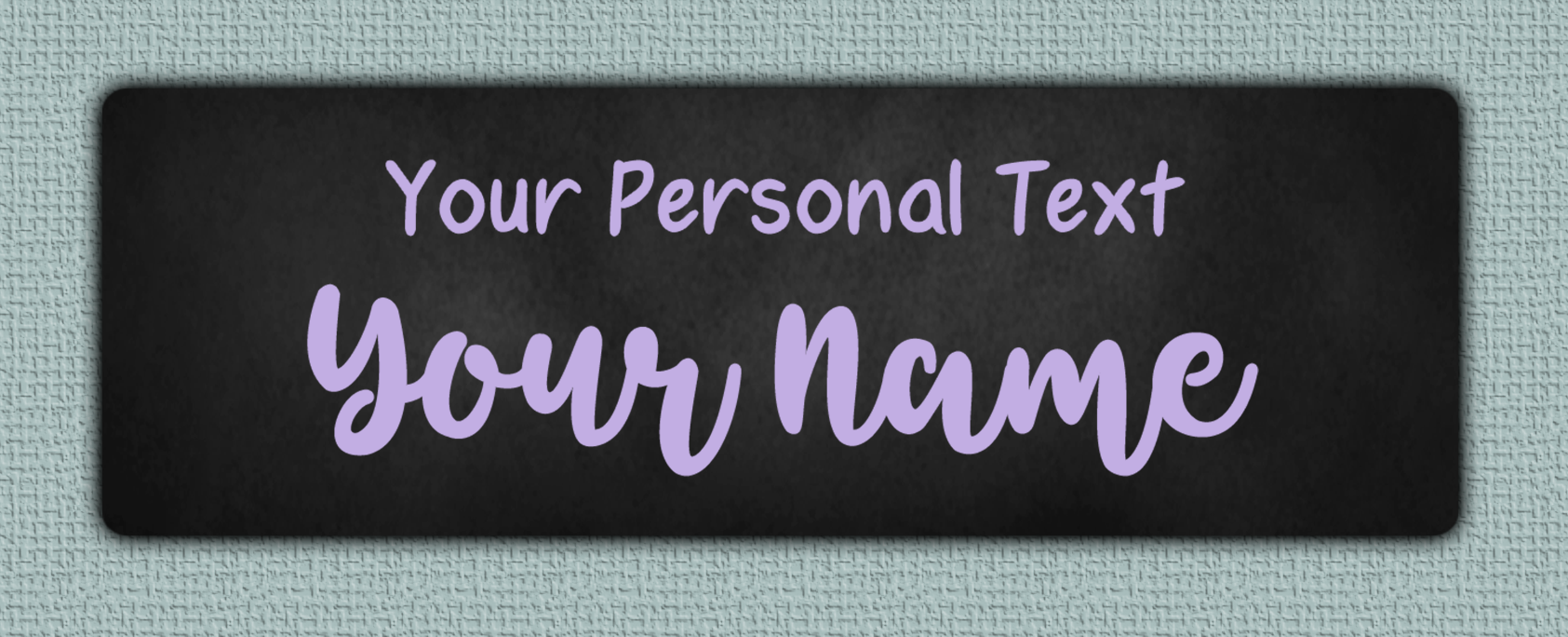 Purple Chalkboard Name Stickers - your own text