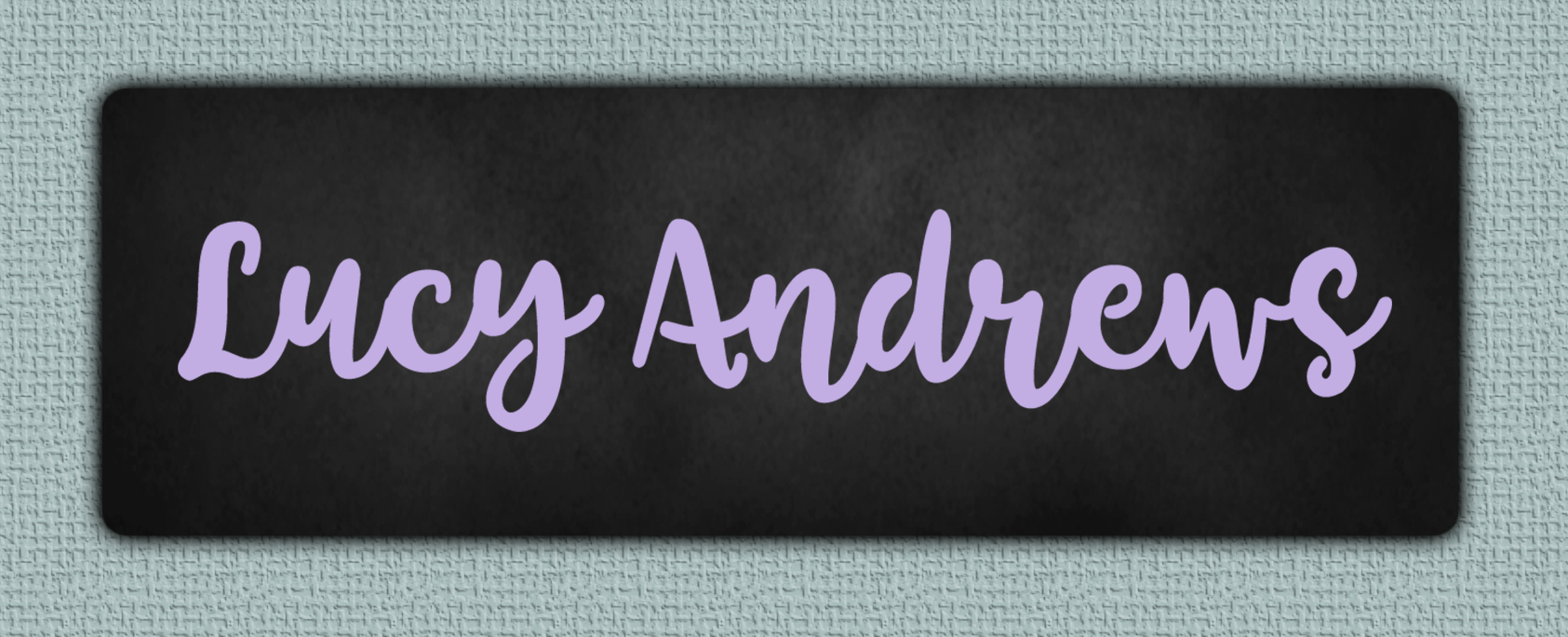 Purple Chalkboard Name Stickers - with just the name