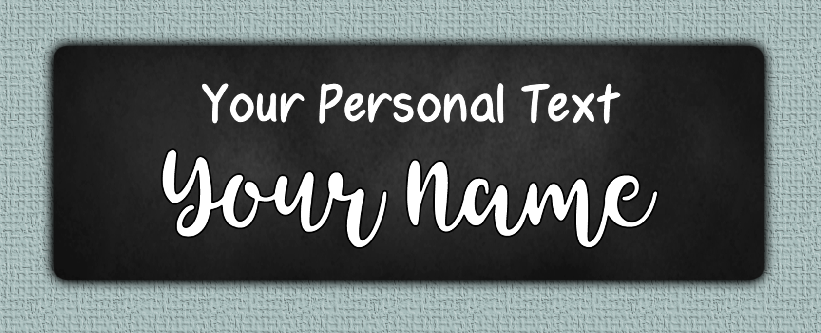 White Chalkboard Name Stickers - your own text