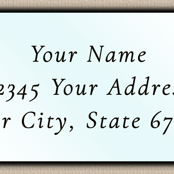 Waterproof Classic Wedding Script Return Address Labels