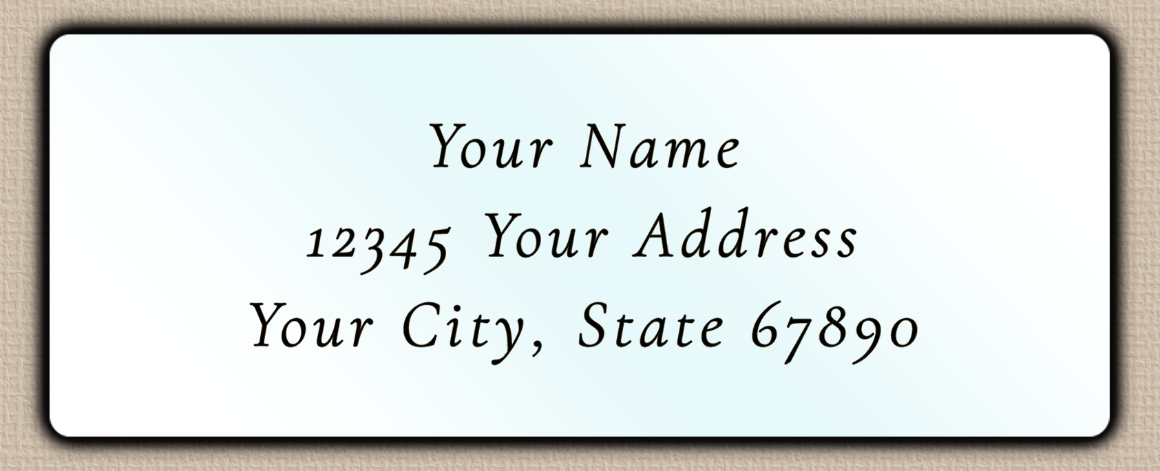 Waterproof Classic Wedding Script Return Address Labels