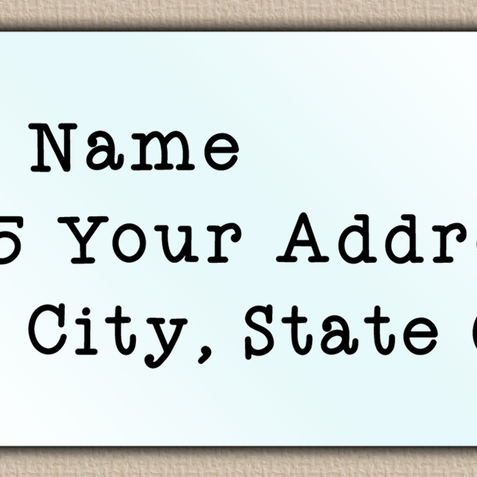 Waterproof Cute Rustic Typewriter Return Address Labels