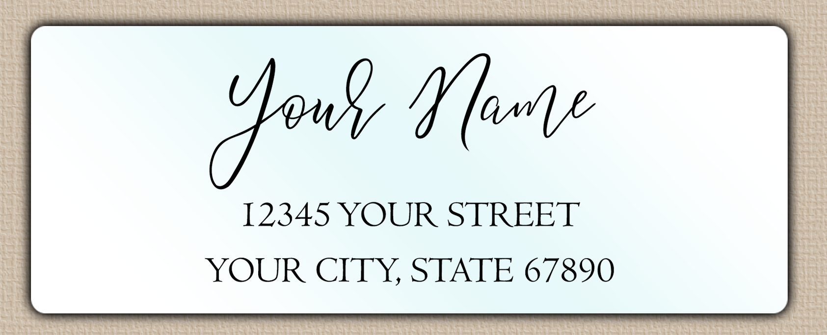 Waterproof Elegant Flowing Script Return Address Labels