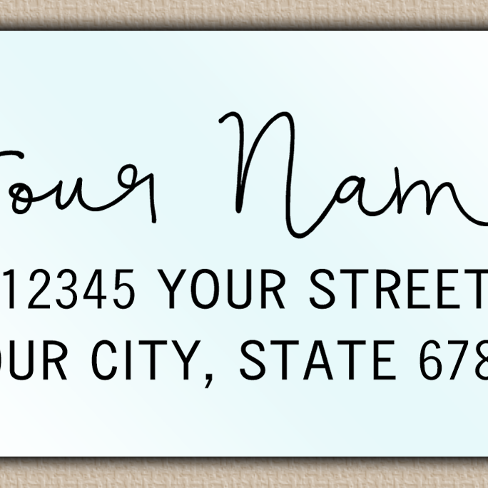 Waterproof Modern Bold Brush Script Return Address Labels