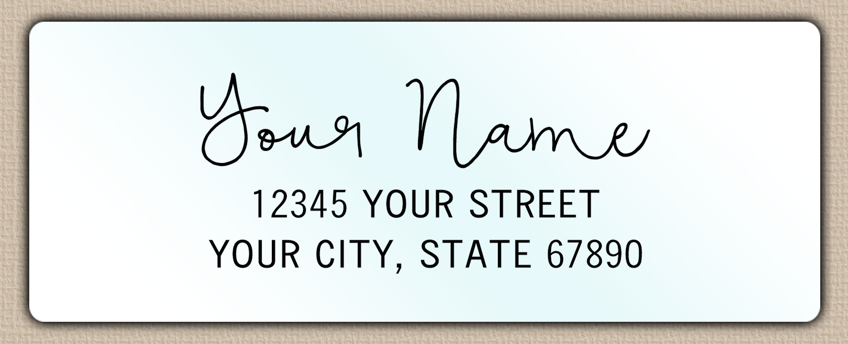 Waterproof Modern Bold Brush Script Return Address Labels