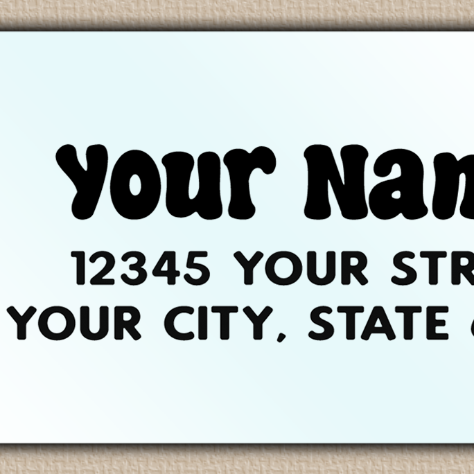 Waterproof Simple Line Art Flower Return Address Labels