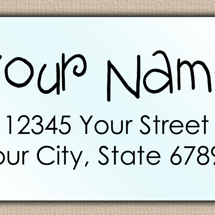 Waterproof Whimsical Script Return Address Labels