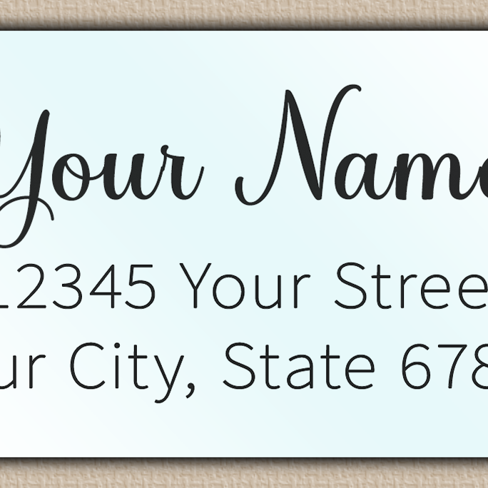 Waterproof Charming Cursive Script Return Address Labels