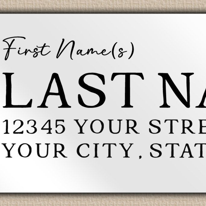 White Glossy Heart Flowers Bouquet Line Art Return Address Labels