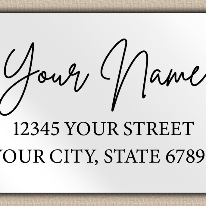 White Glossy Fashionable Signature Script Return