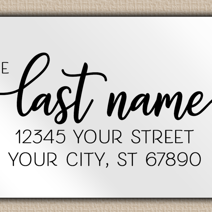 White Glossy Modern Script Return Address Labels