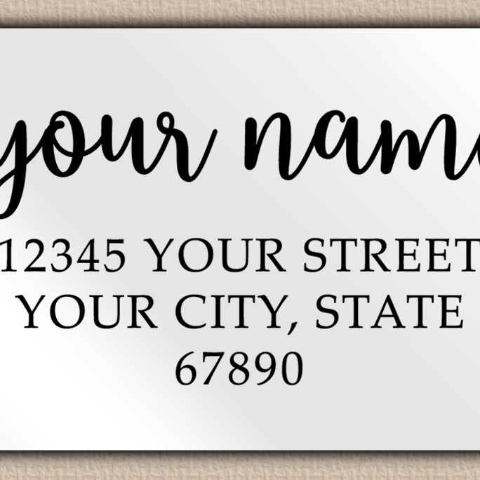 White Glossy Elegant Swash Calligraphy Return Address Labels