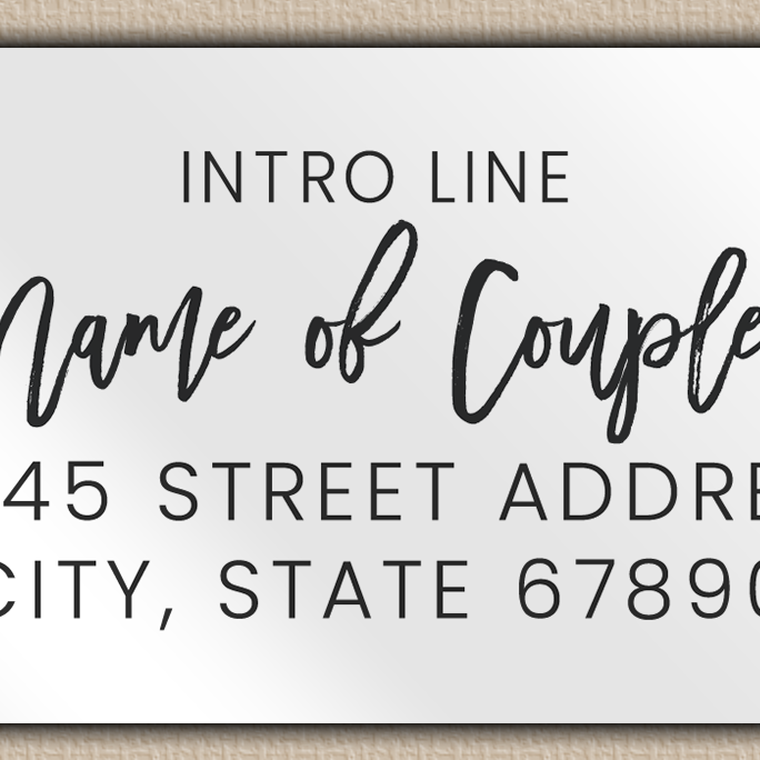 White Glossy Modern Script Save The Date Return