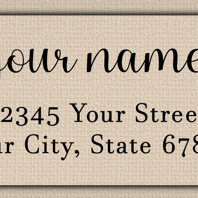 Clear Glossy Bold Flourish Script Return Address Labels