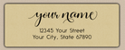Ecru Modern Feminine Script Return Address Labels