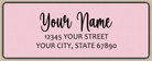 Pink Charming Bouncy Script ReturnAddress Labels