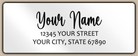 White Glossy Charming Bouncy Script ReturnAddress Labels
