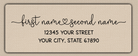 Clear Glossy Flowing Script With Heart Accent Return Address Labels