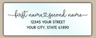 Waterproof Flowing Script With Heart Accent Return Address Labels