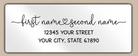 White Glossy Flowing Script With Heart Accent Return Address Labels