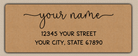 Brown Whimsical Monoline Script Return Address Labels