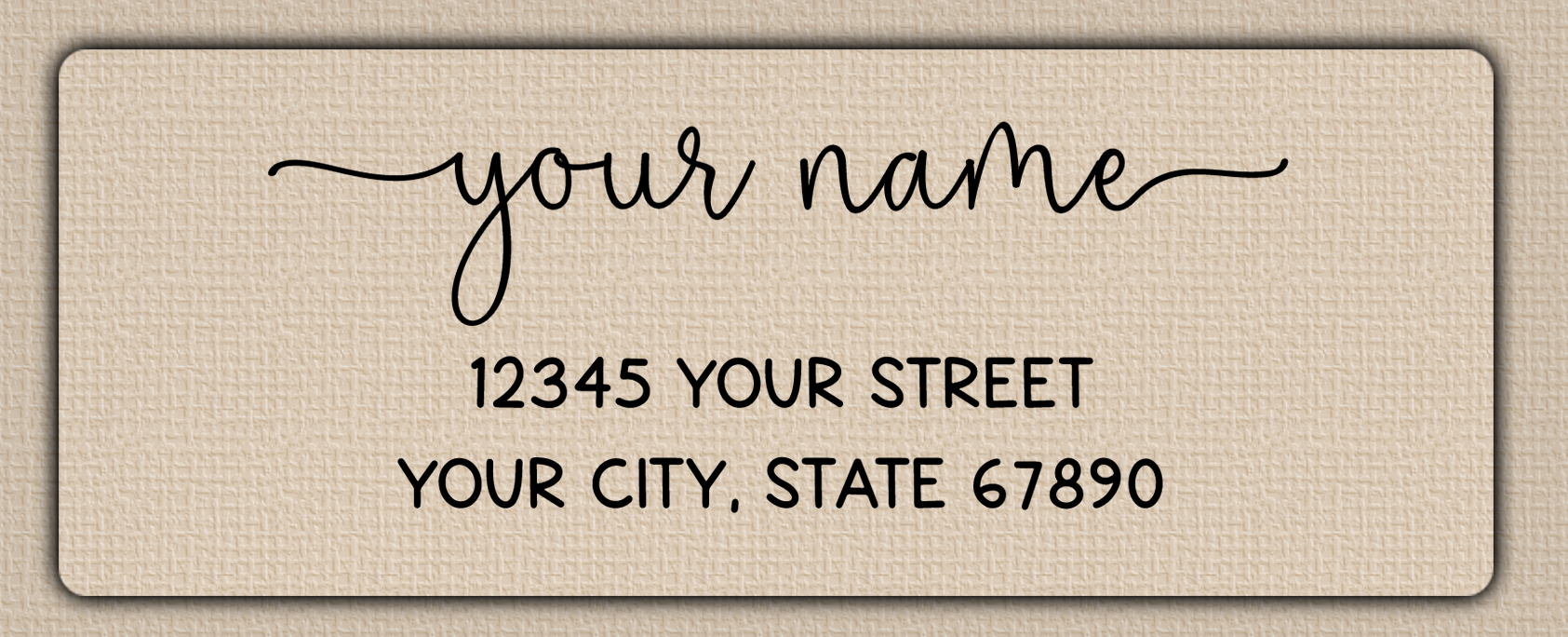 Clear Glossy Whimsical Monoline Script Return Address Labels