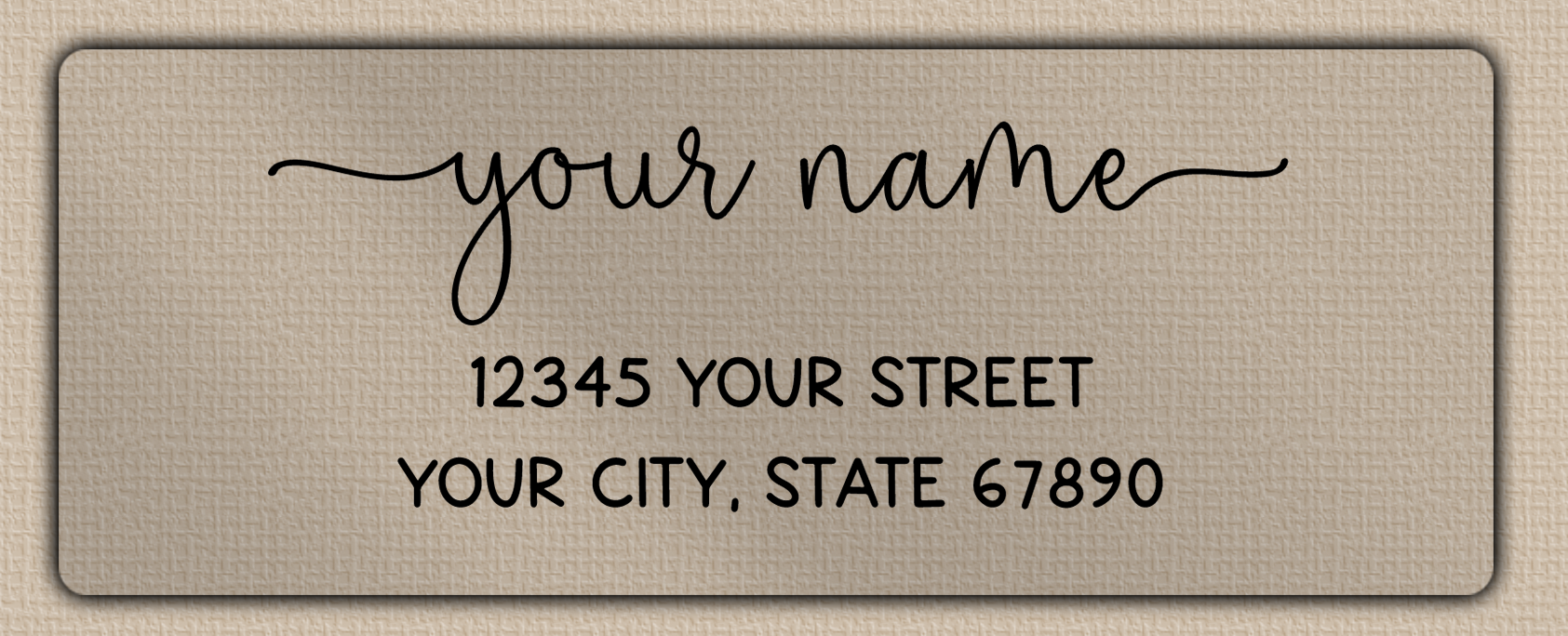 Clear Matt Whimsical Monoline Script Return Address Labels