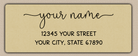 Ecru Whimsical Monoline Script Return Address Labels