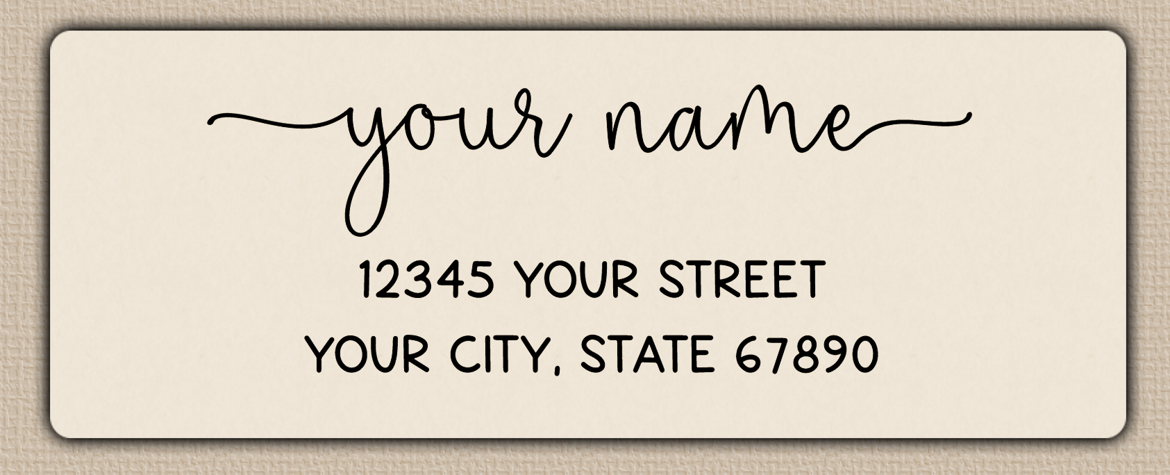 Ivory Whimsical Monoline Script Return Address Labels