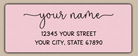Pink Whimsical Monoline Script Return Address Labels