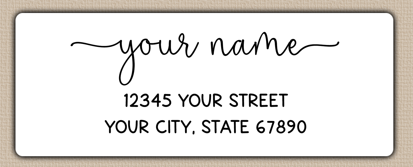 White Whimsical Monoline Script Return Address Labels