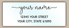 Waterproof Whimsical Monoline Script Return Address Labels