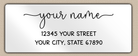 White Glossy Whimsical Monoline Script Return Address Labels