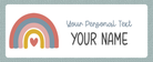 Personalized Colorful Boho Rainbow name sticker
