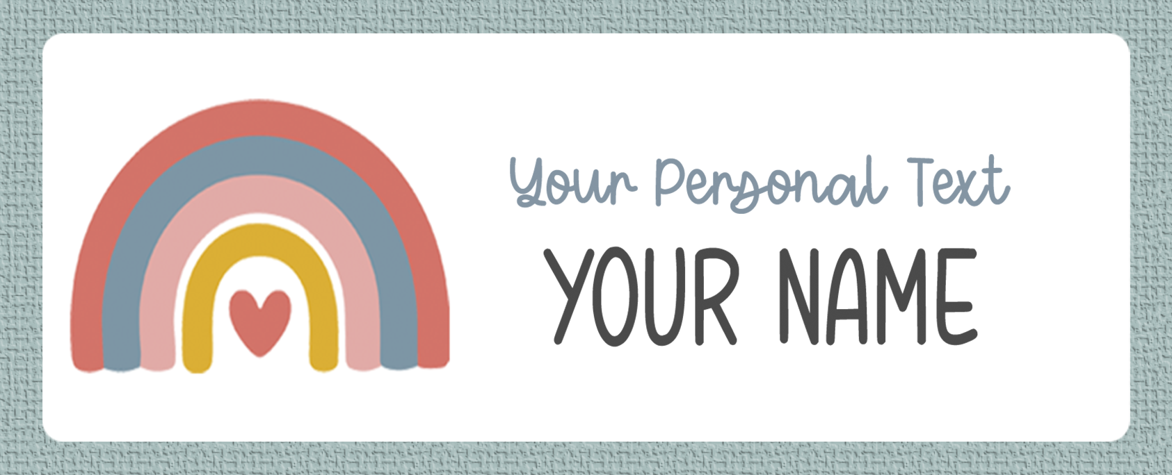 Personalized Colorful Boho Rainbow name sticker