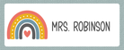 Colorful Boho Rainbow Name Stickers with just the Name