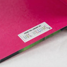 Lined Paper Name Stickers on red inside cover of book