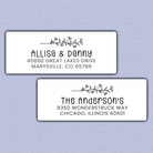Morning Glory Vine Line Art Return Address Labels