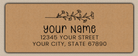 Brown Morning Glory Line Art Return Address Labels
