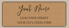 Brown Elegant Flowing Script Return Address Labels