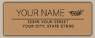 Brown Olive Branch Line Art Return Address Labels