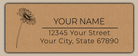 Brown Gerber Daisy Line Art Return Address Labels