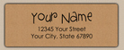 Brown Whimsical Script Return Address Labels