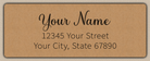 Brown Charming Cursive Script Return Address Labels